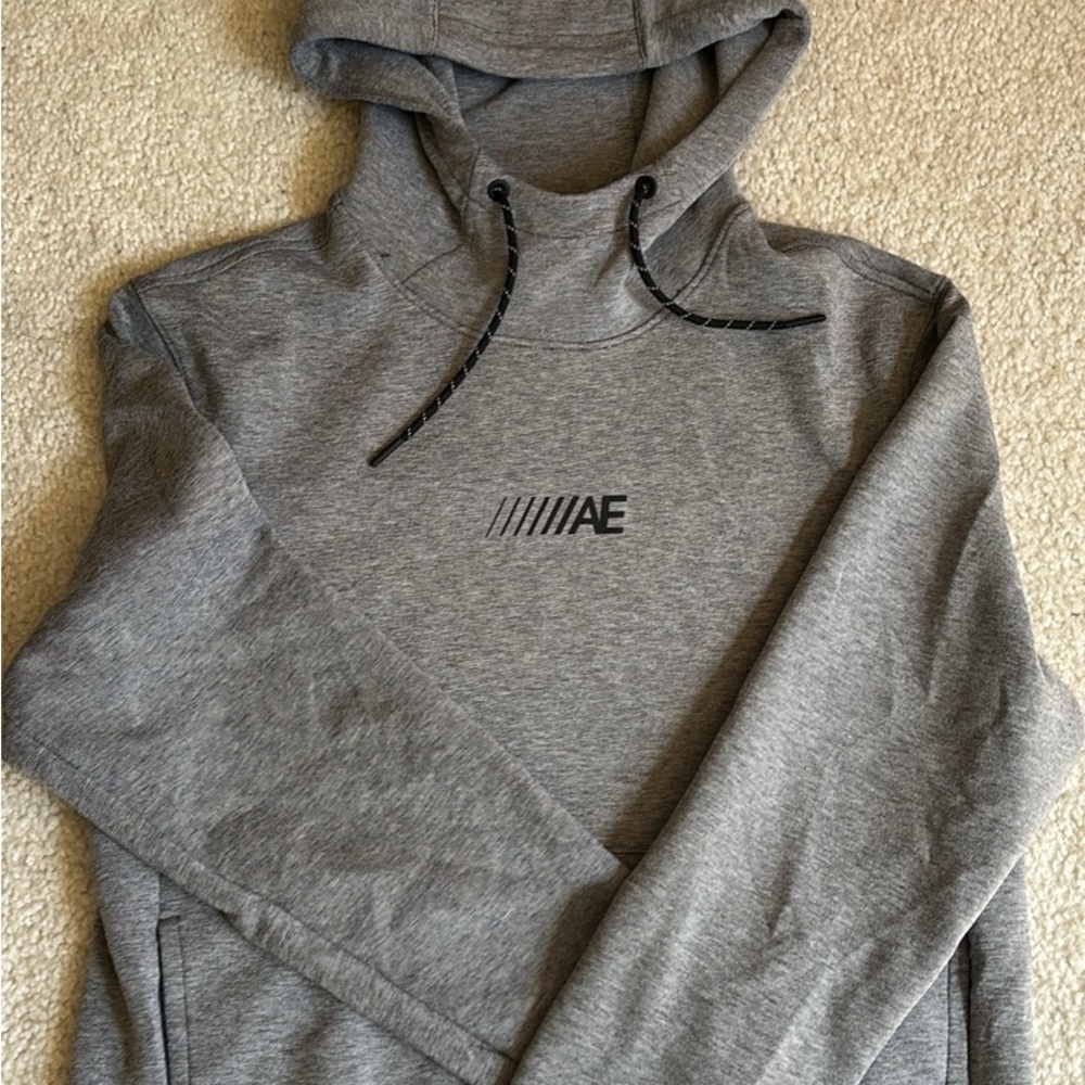 American Eagle Outfitters Black and Gray Hoodie SZ S